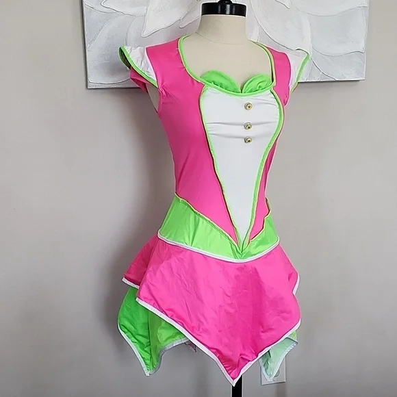 green emerald velvet dress Neon Color Block Dress & Jacket main image 1